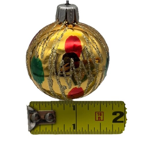 8 Vtg Commodore Christmas Classics Hand Decorated Glass Ornaments Romania Mini - Picture 3 of 9